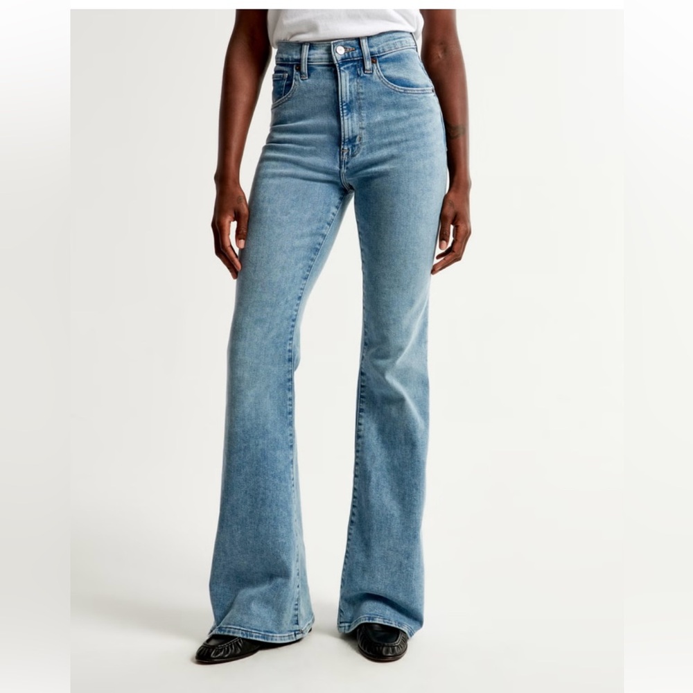 Abercrombie ultra high rise flare jeans